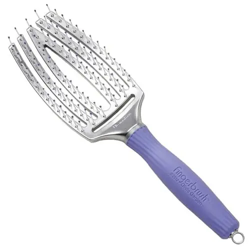 Produktbild: Olivia Garden - Fingerbrush - Nylonborsten - Medium - Schwarz