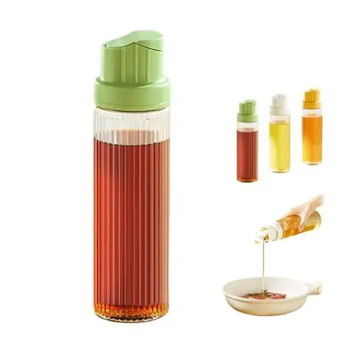 Produktbild: Ollimy 500ml öLflasche Glas, Großer Essig Und öLspender Glasspender, OlivenöL Spender, öL Flaschen für speiseöl, Olivenölflasche, öL Flasche Zum Kochen,Grillen, Salat, Bbq, Backen In Der KüChe (GrüN)