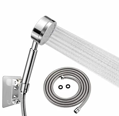Produktbild: Olliwon Duschkopf Hochdruck mit 1,5 m Schlauch Edelstahl 304 Handbrause mit Wassersparfunktion