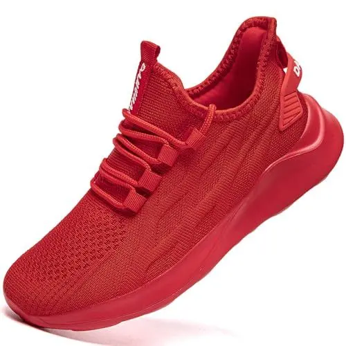 Produktbild: Oltyutc Damen Sneaker Sportschuhe Turnschuhe Laufschuhe Atmungsaktiv Sommerschuhe Outdoor Fitnessschuhe Outdoor Tennisschuhe Sneaker Rot EU 37