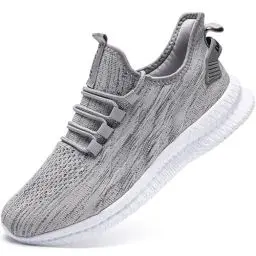 Produktbild: Oltyutc Herren Schuhe Sneaker Turnschuhe Laufschuhe Sneaker Sport Schuhe Leichtgewichts Jogging Freizeit Bequeme Atmungsaktive Walkingschuhe Gym Schuhe Grau Herren EU 43