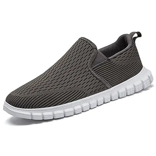 Produktbild: Oltyutc Herren Sneakers Slip-on Schuhe Turnschuhe Leichtgewichts Fitness Sport Schuhe Manner Casual Bequeme Walkingschuhe Dunkelgrau 46 EU