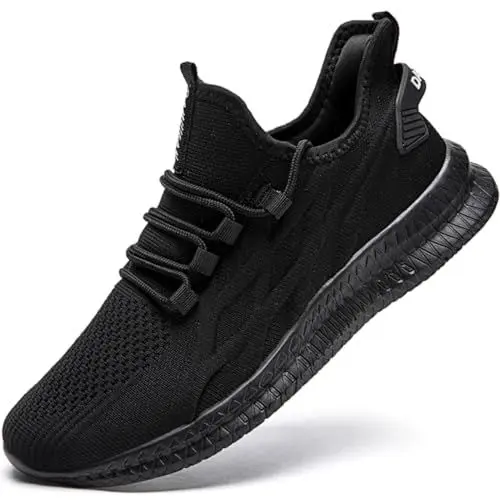 Produktbild: Oltyutc Schuhe Herren Laufschuhe Sportschuhe Turnschuhe Sommer Schuhe Leichtgewichts Slip on Sneaker Straßenlaufschuhe Outdoor Gym Freizeitschuhe Schwarz Herren EU 44