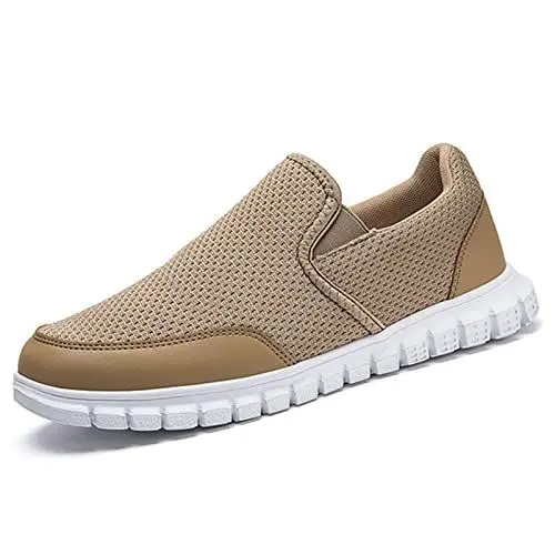 Produktbild: Oltyutc Schuhe Herren Sneaker Sportschuhe Mesh Leichte Freizeitschuhe Turnschuhe Loafer Bequeme Wanderschuhe Sneakers Khaki 41 EU