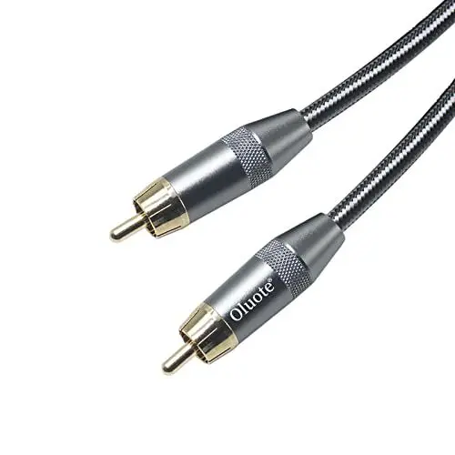 Produktbild: Oluote RCA Audio Subwoofer Kabel, 1.5m, Koaxial Digital Audiokabel Stereo, für Heimkino, HDTV, Verstärker-Lautsprecher-Soundbar