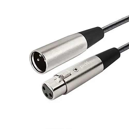 Produktbild: Oluote XLR 3 Poliges XLR Mikrofonkabel von Stecker zu Buchse Verlängerungskabel für Mixer Mikrofon Audiokonsolen (1.5)