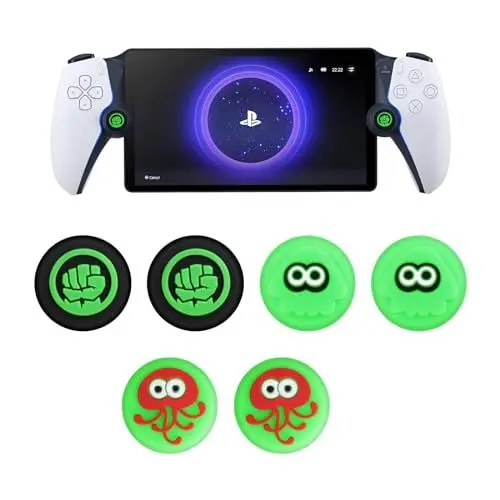 Produktbild: Olycism rutschfeste Daumengriffkappen aus weichem Silikon für Playstation Portal Silikon-Joystick-Kappen Abdeckungen mit Playstation 5 Portal Controller Protector Cover Case für PS5 (3-Paare)