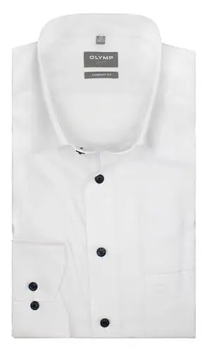 Produktbild: OLYMP Luxor Comfort Fit Herren Businesshemd | Weiß | New Kent Kragen Gr. 48