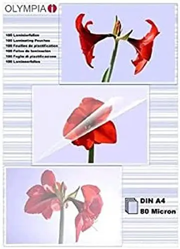 Produktbild: OLYMPIA Laminierfolie 100 Stück DIN A4 80 Mikron
