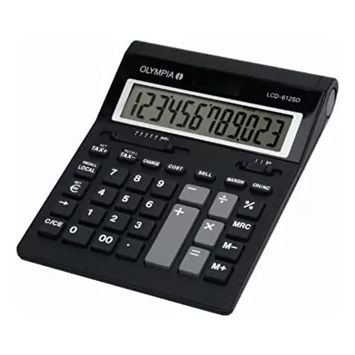 Produktbild: Olympia Taschenrechner LCD - 612 SD, schwarz, LCD-612SD