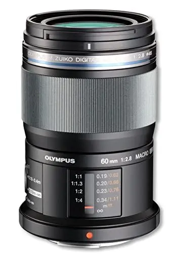 Produktbild: Olympus M.Zuiko Digital ED 60mm F2.8 Objektiv, Standardzoom, geeignet für alle MFT-Kameras (Olympus OM-D & PEN Modelle, Panasonic G-Serie), schwarz
