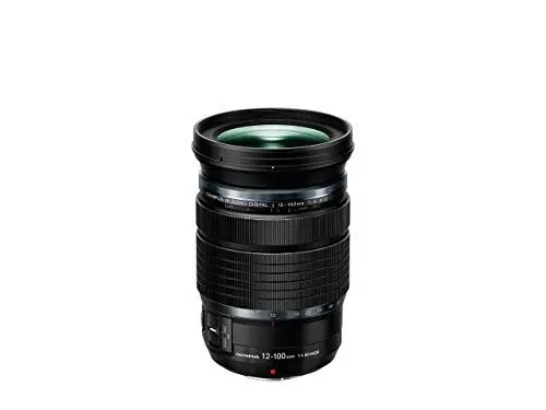 Produktbild: Olympus M. Zuiko Digital ED 12-100mm F4 IS Pro Objektiv, geeignet für alle MFT-Kameras (Olympus OM-D & PEN Modelle, Panasonic G-Serie), schwarz