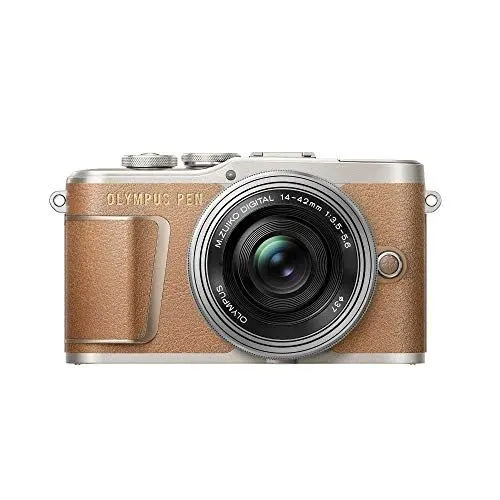 Produktbild: Olympus PEN E-PL9 Kit, Micro Four Thirds Systemkamera (16,1 Megapixel, Bildstabilisator, elektronischer Sucher, 4K-Video) + M.Zuiko 14-42mm EZ Zoomobjektiv, braun/silber