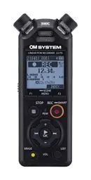 Produktbild: OM SYSTEM LS-P5 Hi-Res Audiorekorder mit TRESMIC II 3-Mikrofonsystem, breite Richtungssteuerung, integriertes Bluetooth für Kopfhörerüberwachung und Smartphone-Steuerung, 16 GB Speicher, 37h Laufzeit