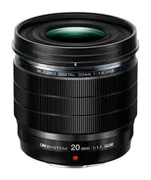 Produktbild: OM SYSTEM M.ZUIKO DIGITAL ED 20mm F1.4 PRO, Standardobjektiv für den professionellen Einsatz, geeignet für alle MFT-Kameras (Olympus OM-D und Pen Kameras, Panasonic G-Series), schwarz