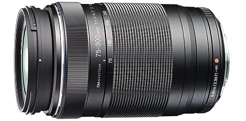 Produktbild: OM SYSTEM M.Zuiko Digital 75-300mm 1:4.8-6.7 Objektiv II, geeignet für alle MFT-Kameras (Olympus, OM-D und Pen Modelle, Panasonic G-Serie), schwarz