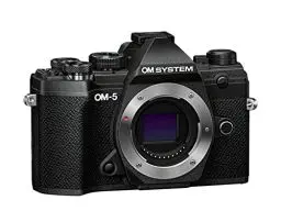 Produktbild: OM SYSTEM OM-5 Micro Four Thirds Systemkamera, 20 MP Live MOS-Sensor, optimierte 5-Achsen-Bildstabilisierung, IP53, Handheld High Res Shot, Schwarz