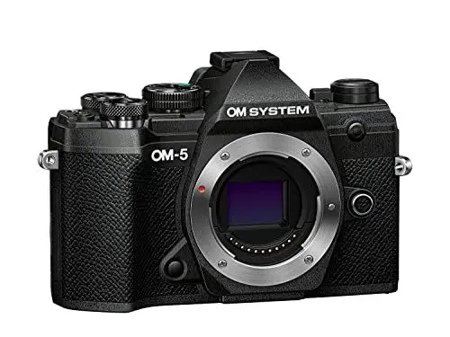 Produktbild: OM SYSTEM OM-5 Micro Four Thirds Systemkamera, 20 MP Live MOS-Sensor, optimierte 5-Achsen-Bildstabilisierung, IP53, Handheld High Res Shot, Schwarz