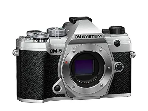 Produktbild: OM SYSTEM OM-5 Micro Four Thirds Systemkamera, 20 MP Live MOS-Sensor, optimierte 5-Achsen-Bildstabilisierung, IP53, Handheld High Res Shot, Silber