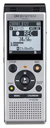 Produktbild: OM SYSTEM WS-882 hochwertiger digitaler Voice Recorder mit Stereomikrofonen, 6 Aufnahmemodi, Direkt-USB, eingebautem Ständer, 4 GB interner Speicher, Silber