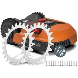 Produktbild: OMECO 2 Stück Mähroboter Spikes für Worx Landroid S/M, 205 mm Rasenmäher Roboter Spikes, Gesenkte Schraubenlöcher Entgratet, 14x Selbstschneidende Schrauben