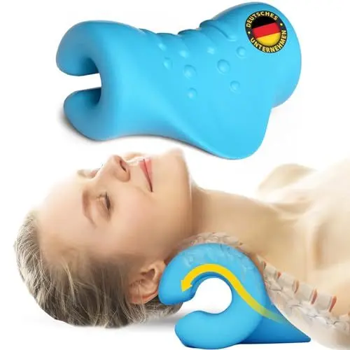 Produktbild: OMH nutrition OH MY HEALTH Nackenstrecker Nackenrolle orthopädisch Nacken und Schulter Relaxer Nackendehner tragbares zervikales Traktionsgerät