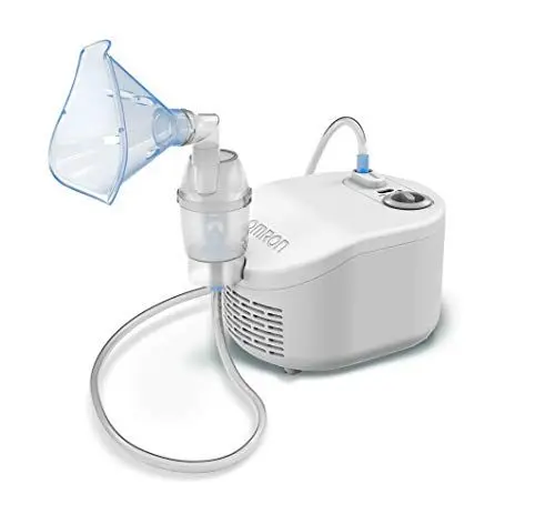 Produktbild: OMRON X101 Easy Inhalationsgerät für Erwachsene und Kinder – Inhalator zur einfachen Behandlung von Atemwegserkrankungen wie Asthma, Erkältungen, Allergien·· Inhaliergerät mit hochwertigem Zubehör