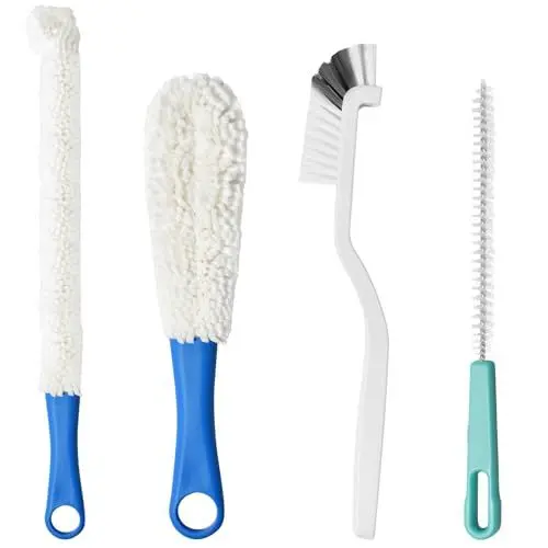 Produktbild: Omsscun 4 Stück Bürste Reinigung, Reinigungsset Bürste, Reinigungsbürste Set für Verschiedene Flaschen, Ausguss,Aquarium,Wasserrohr,für die Reinigung Schwer Erreichbarer Bereiche