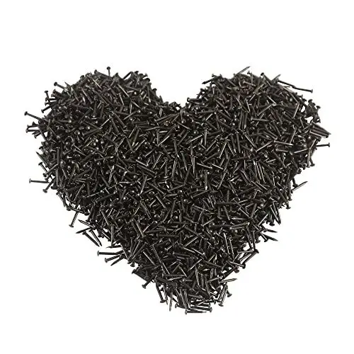 Produktbild: omyzam 500PCS Schwarz Runde Kopf-kleine Hölzerne Nägel DIY Dekorative Kasten-Zusätze 1 * 10mm