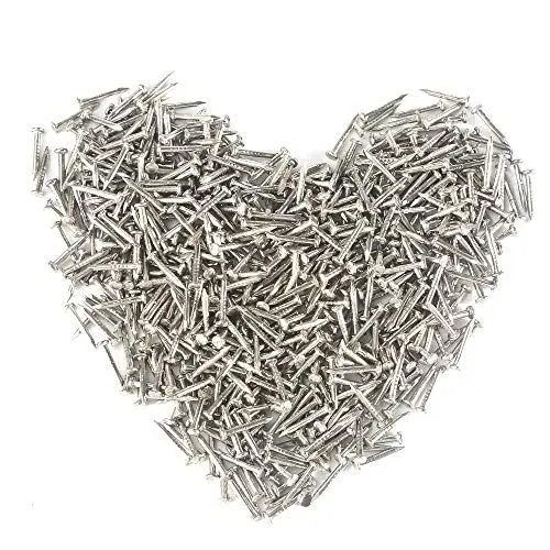 Produktbild: OMYZON 500PCS Silberne Runde Kopf-Kleine Hölzerne Nägel DIY Dekorative Kasten-Zusätze 1 * 10mm