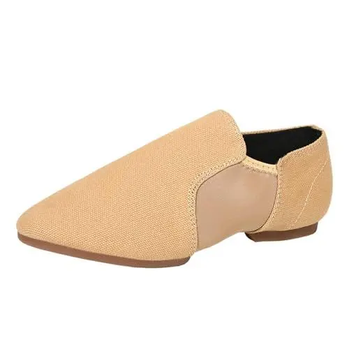 Produktbild: On Cloud Damen Hausschuhe Tanzschuhe Damen Weiche Sohle Übung Bauchtanz Indoor Tanz Spezial Jazz Cheerleading Tanzschuhe Herren Tanzschuhe On Cloud Damen Hausschuhe Mules CompenséEs Femme (Khaki, 40)