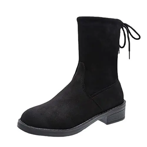 Produktbild: on schuhe damen sale Damen Schneestiefel Stylisch Praktisch Winterstiefel Damen Damen Flach Rutschfeste Laufsohle Cowboys 1 cent artikel meine bestellungen