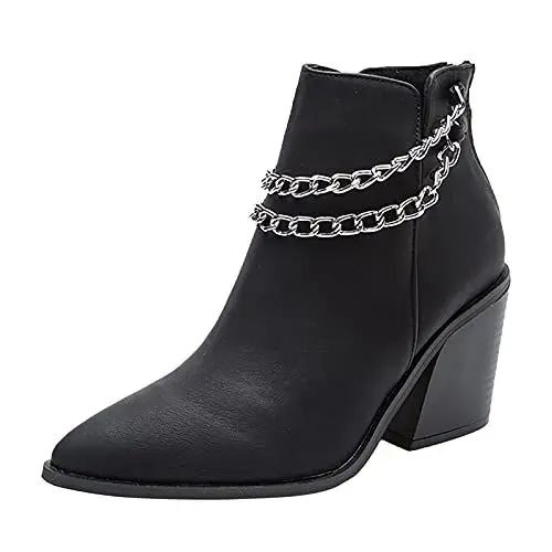 Produktbild: on schuhe damen sale Reitstiefel Damen Casual Langschaft Boots Winterschuhe Damen Klassische Stiefel Elegant Klobiger Blo damen sneaker sale artikel unter 1 euro