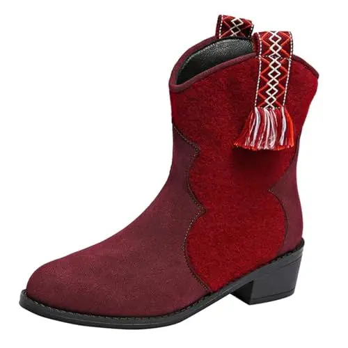 Produktbild: on schuhe damen sale Reitstiefel Damen Stylisch & Praktisch Winterstiefel Damen Elegant Klobiger Blockabsatz Spitze Zehe 1 euro artikel warehouse deal