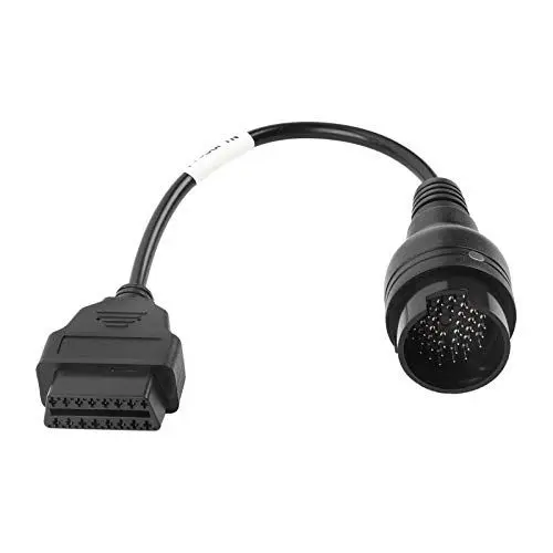 Produktbild: Qiilu OBD2 Adapterkabel, Schwarz 38 Pin zu 16 Pin OBD2 Adapter Stecker Diagnosekabel für Truck