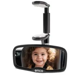 Produktbild: Onco Clip-On Autospiegel Baby Rücksitz - 100% Bruch- und Rüttelsicherer Baby Autospiegel für Nach Vorne Gerichtete Kindersitze, Spiegel Auto Baby Rückbank, Rückspiegel Auto, Auto Spiegel für Baby