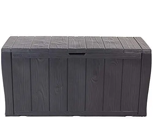 Produktbild: Ondis24 Keter Kissenbox, Balkonbox Sherwood, Maße ca. 116.5 x 45 x 58 (H) cm, Volumen ca. 270 Liter, anthrazit