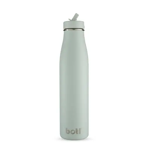 Produktbild: ONE GREEN BOTTLE NEW EVOLUTION COLLECTION Edelstahlflasche, Metall isolierte Wasserflasche mit Strohhalmverschluss, 800ml auslaufsichere Flasche für heiße und kalte Getränke (Empire)