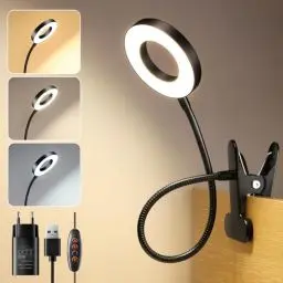 Produktbild: One Fire 48 LED Leselampe Bett Dimmbar, 3 Modi & 10 Dimmstufen USB Klemmlampe Bett mit 10W Adapter,40cm & 360° Flexiblem Nachttischlampe Kinder,Leselampe Kinder Schreibtischlampe Dimmbar Reading Light
