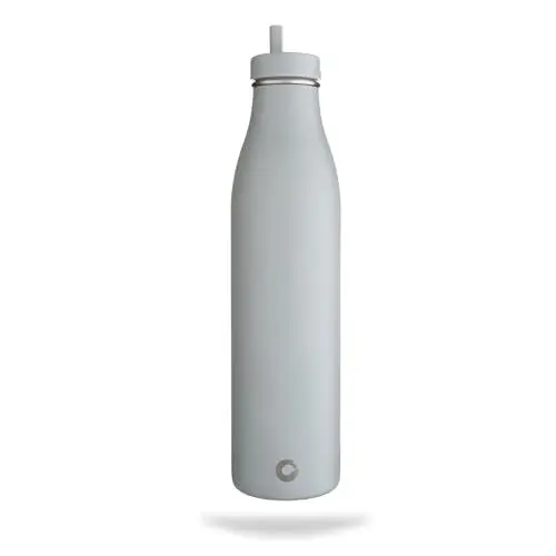 Produktbild: onegreenbottle BOTL Evolution Trinkflasche aus Edelstahl, BPA/BPS-frei, isolierte und auslaufsichere Trinkhalm-Deckel, 1200 ml heiße und kalte Getränke – (Ocean Swell)