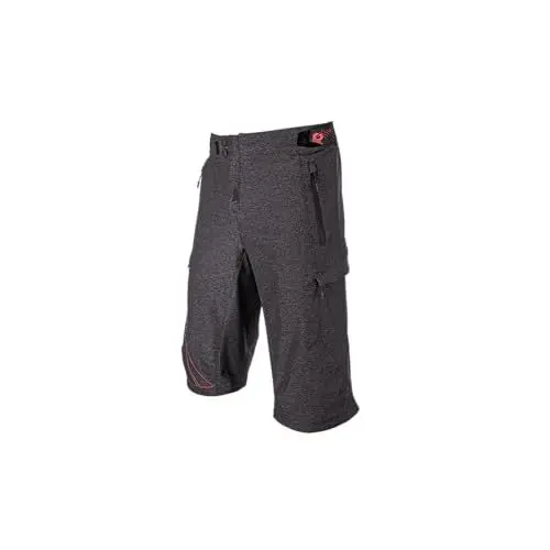 Produktbild: O'NEAL Tobanga Shorts I MTB Hose Herren kurz I MTB DH Downhill FR Freeride I Mountainbike Hose schnelltrocknend I Radlerhose mit viel Bewegungsfreiheit | Grau Rot | Größe 30