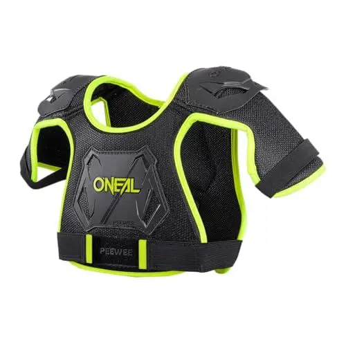 Produktbild: O'NEAL | Brustprotektor | Kinder | Motocross Enduro | Einfach verstellbar, Injizierte Plastikform für gesteigerten Schutz, Alter von 4-9 Jahren | Pee Wee Chest Guard | Schwarz Neon-Gelb | Größe M/L