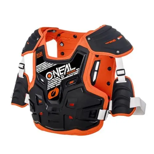 Produktbild: O'NEAL | Brustprotektor | Motocross Enduro | Aus Kunststoff-Spritzguss, Verstellbare Hüftgurte PXR Stone Shield Brustpanzer | Erwachsene | Schwarz Orange | One Size