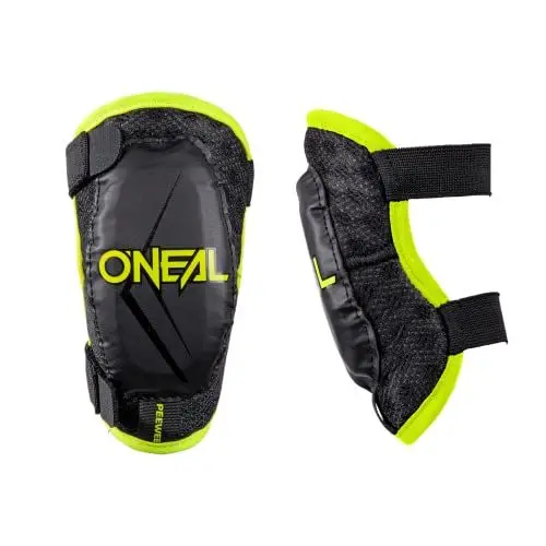 Produktbild: O'NEAL | Ellenbogenprotektor | Kinder | Motocross Enduro | Bequeme & dynamische Passform, Verstellbar durch elastische Bänder, Alter 4-9 Jahre | Pee Wee Elbow Guard | Schwarz Neon-Gelb | Größe M/L