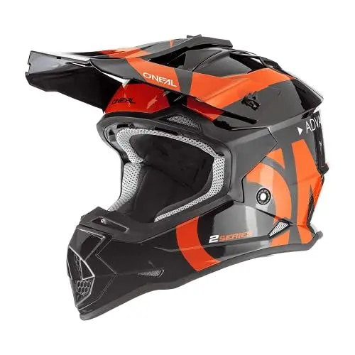 Produktbild: O'NEAL | Motocross-Helm | Kinder | MX Enduro | ABS-Schale, Lüftungsöffnungen für optimale Belüftung & Kühlung | 2SRS Youth Helmet Slick | Schwarz Orange | Größe L