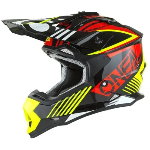 Produktbild: O'NEAL | Motocross-Helm | Kinder | MX Enduro | ABS-Schale, , Lüftungsöffnungen für optimale Belüftung & Kühlung | 2SRS Helmet Rush V.22 Youth | Rot Neon-Gelb | Größe S