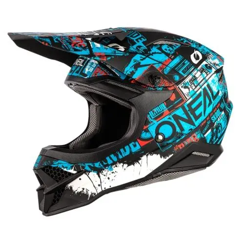 Produktbild: O'NEAL | Motocross-Helm | MX Enduro Motorrad | ABS-Schale, , Lüftungsöffnungen für optimale Belüftung & Kühlung | 3SRS Helmet Ride | Erwachsene | Schwarz Blau | Größe L
