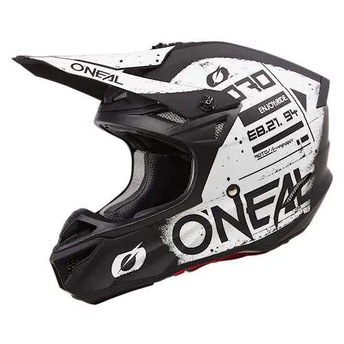 Produktbild: O'NEAL | Motocross-Helm | MX Enduro | 2 Außenschalen & 2 EPS für erhöhte Sicherheit | 5SRS Polyacrylite Helmet SCARZ V.24 | Erwachsene | Schwarz Weiß | Größe XS