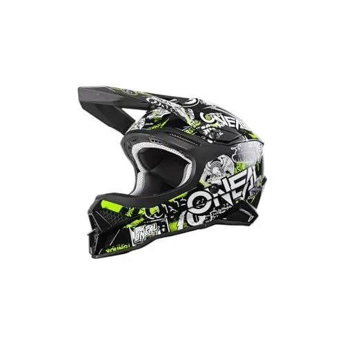 Produktbild: O'NEAL | Motocross-Helm | Motocross Enduro | , ABS Schale, Lüftungsöffnungen für optimale Belüftung & Kühlung | 3SRS Helmet Attack 2.0 | Erwachsene | Schwarz Gelb | Größe M