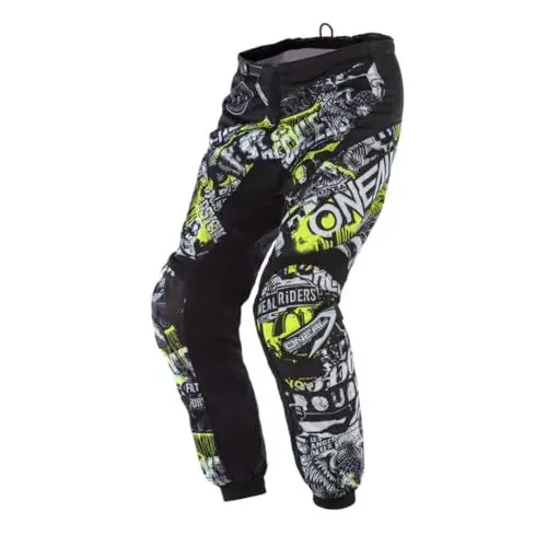 Produktbild: O'NEAL | Motocross-Hose | Enduro MX | Stretch-Einsätze, Vollständig gefüttert, Schutzpolster aus Gummi für zusätzlichen Schutz | Pants Element Attack | Erwachsene | Schwarz Neon Gelb | Größe 36/52